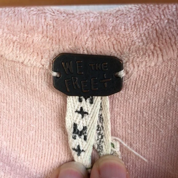 We the Free Milan blush pink crushed velvet top - Picture 6 of 8